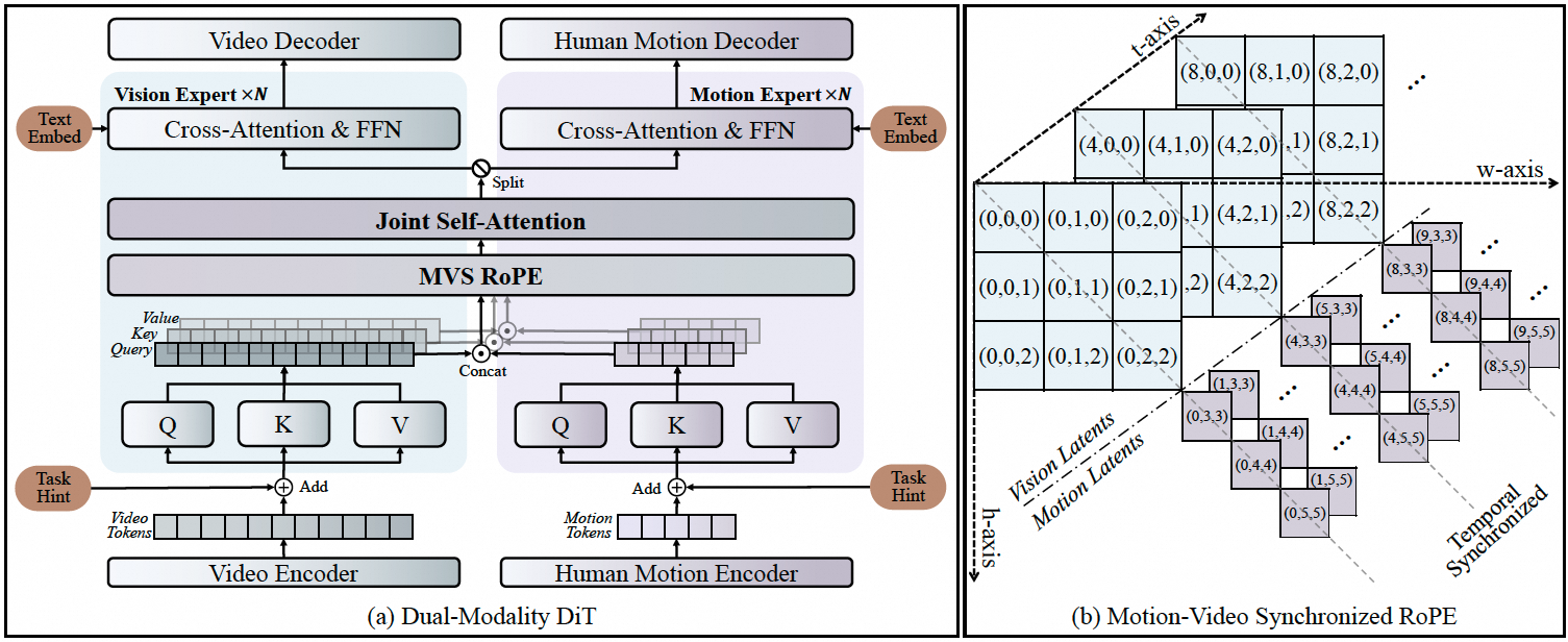 EchoMotion framework and generation results